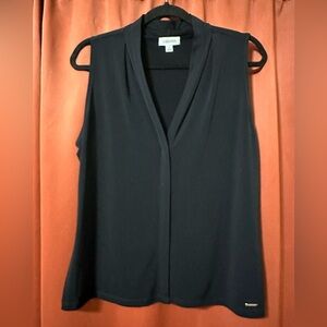 Calvin Klein Black Knit Tank Stretch Blouse